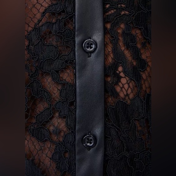 ZARA LACE BUTTON DOWN TOP   NWOT - Picture 5 of 10